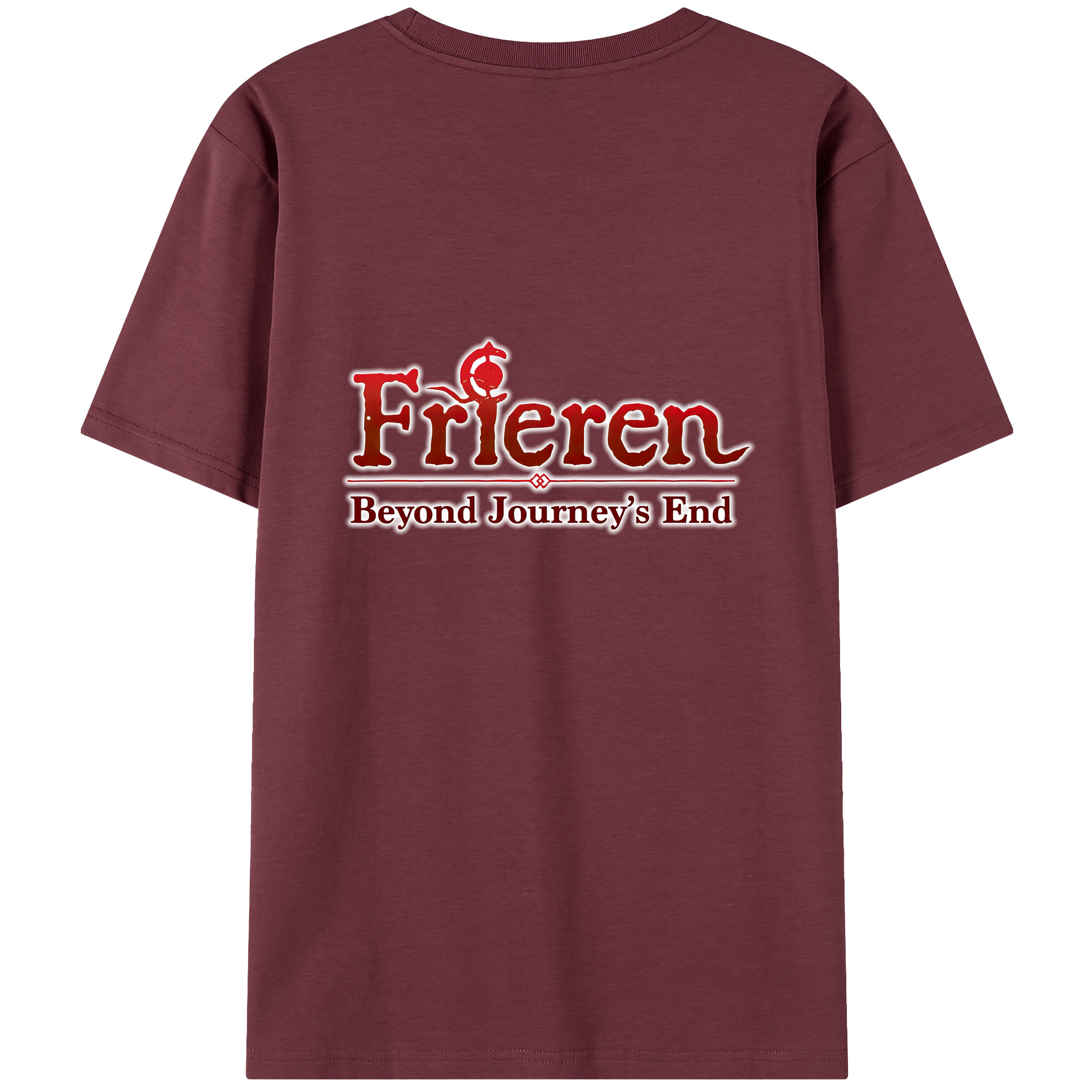 （画像用） 葬送のフリーレン Frieren 綿100％半袖Tシャツ（背面プリント）